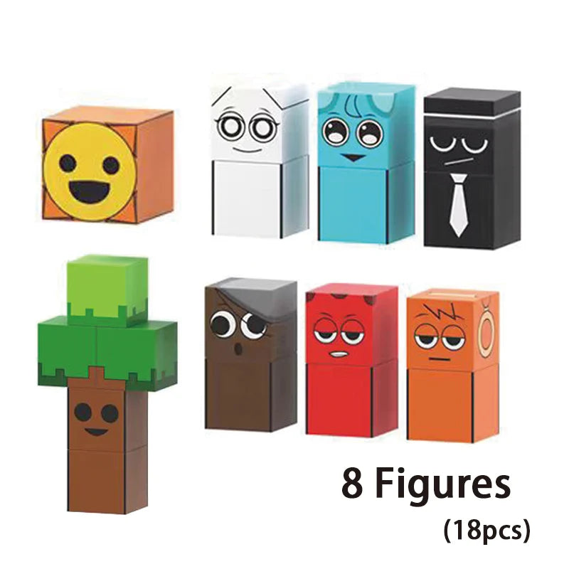 Magnetic Building Block Sprunki Magnet Cube Mine World Kid Gift Set for Boy Girl Children Age 3+ DIY Model STEM Sensory MusicToy