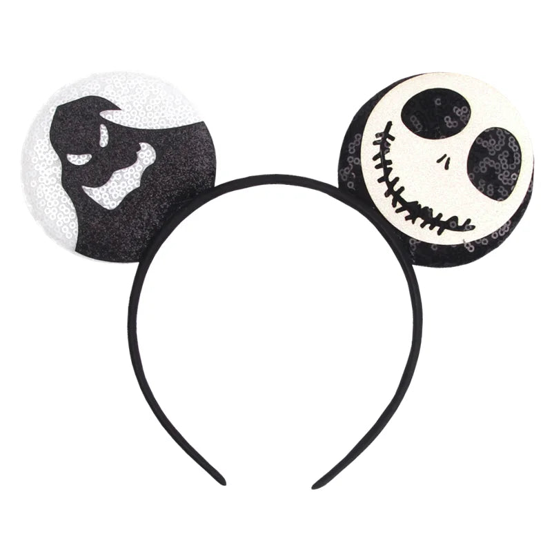 2026 Latest Halloween Cobweb Ears Headband Women Festival DIY Mouse Hairband Kids Party Villains Cosplay DIY Hair Accessories
