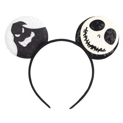2026 Latest Halloween Cobweb Ears Headband Women Festival DIY Mouse Hairband Kids Party Villains Cosplay DIY Hair Accessories
