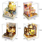 Mini Doll House DIY 3D Puzzle Assembly Building Model Toys Home Bedroom Decoration With Furniture Wooden Craft Gifts DollHouses
