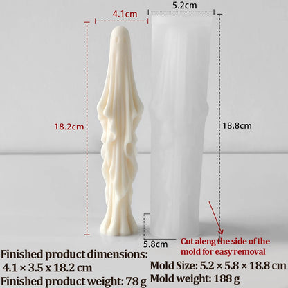 3D Halloween Ghost Skull Pumpkin Candle Silicone Mold DIY for Scented Wax Plaster Resin Soap Spooky Ornament Craft Home Decor Gi