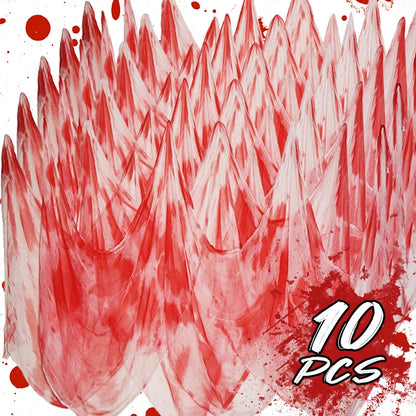 10/1pcs Scary Blood Gauze Cloth for Halloween Outdoor Window Wall Bleeding Scary Cloth Gauze Creepy Home Bar Party Spooky Props
