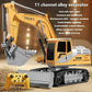 Alloy Remote Control Excavator Toy Car with Lights Sound Effect Electric Excavator Automobile Engineering Vehicle Children Gifts
