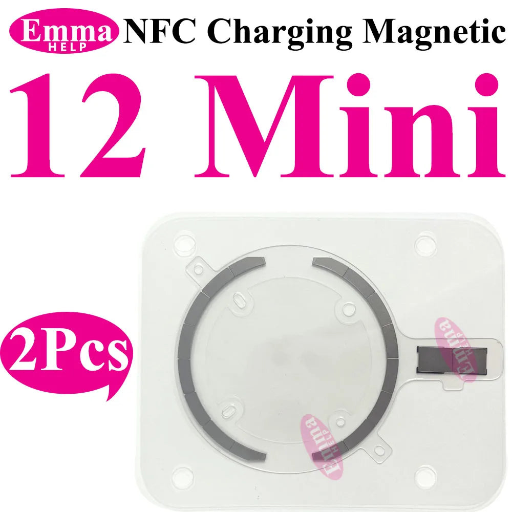 2Pcs Wireless NFC Charging Magnetic  For iPhone 12 13 16 Pro Max 14 15 Plus Rear Cover Back Glass MagSafe Charger Magnet Repair