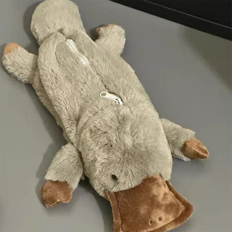 Plush Platypus Doll Pen Bag Ins High Value Soft Cute Cure Decompression Doll Students Learning Stationery Storage Bag