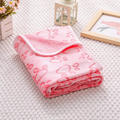 Autumn and Winter Soft Fluffy High Quality Pet Blanket Cute Cartoon Pattern Pet Mat Warm and Comfortable Blanket for Cat Dogs