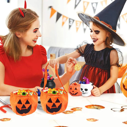 1/3/5/10Pcs Halloween Pumpkin Bags Handheld Non-woven Fabric Bags Candy Bags Halloween Party Supplies Makeup and Clothing Props