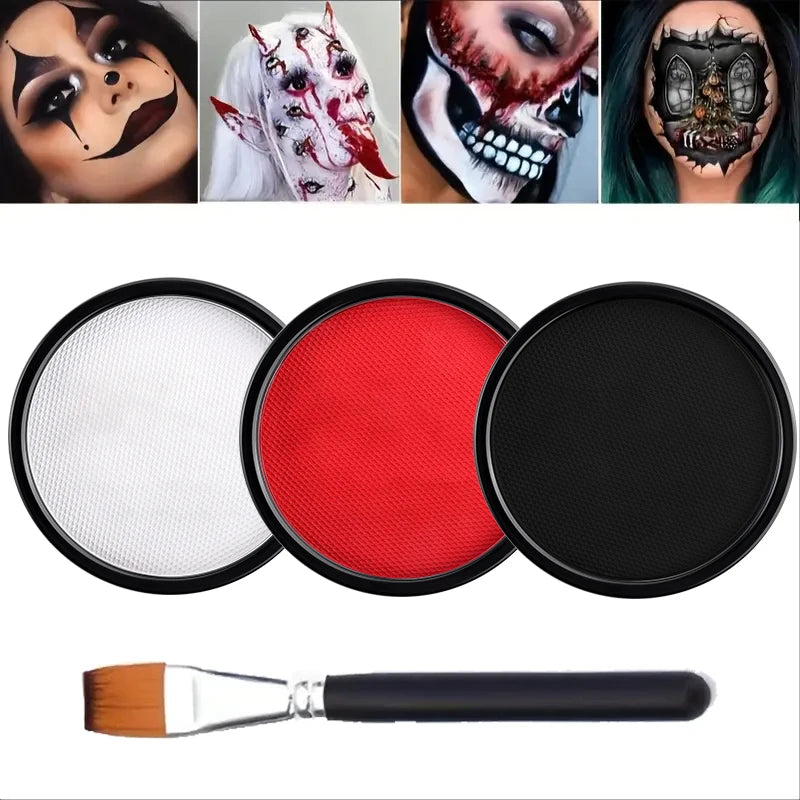 30G Water Monochromatic Face Body Painting Palette Halloween Festive Washable Face and Body Paint Makeup Costume Body Partie