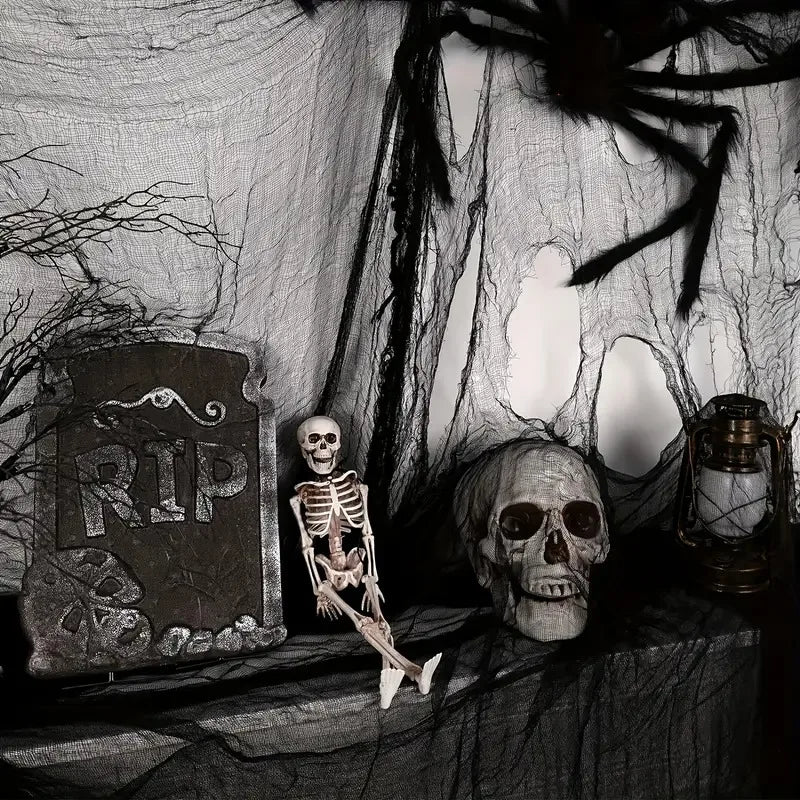 Halloween Creepy Gauze Cloth  Tattered Fabric Spooky Party Decor Haunted House Wall Window Table Door Drape Supply ﻿