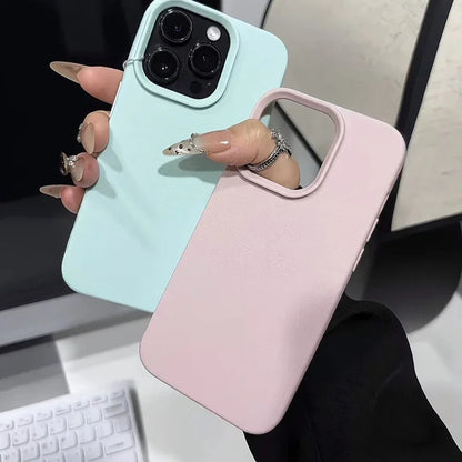 Candy Color Lichee Pattern Soft Phone Case For iPhone 18 17 Pro Max 11 12 13 14 15 16 Pro Max Air 16E X XS XR Shockproof Cover