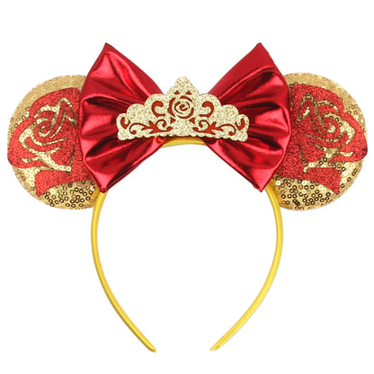 2023 Mouse Ears Headband For Kids Adult Halloween Spider Sequins Bow Hairband Festival Party Cospaly DIY Hair Accessories