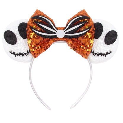 2026 Latest Halloween Cobweb Ears Headband Women Festival DIY Mouse Hairband Kids Party Villains Cosplay DIY Hair Accessories