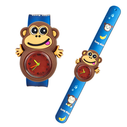 Cartoon Printed Strap Children's Watch Colorful Silicone Baby Birthday Gift Kids Study Time Toy Girls Boys Watch Clock Bracelet