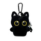 Cute Black Cat Plush Toy Keychain, Cartoon Kitten, Soft Stuffed Doll Pendant, Car Key, Backpack, Bag Decoration