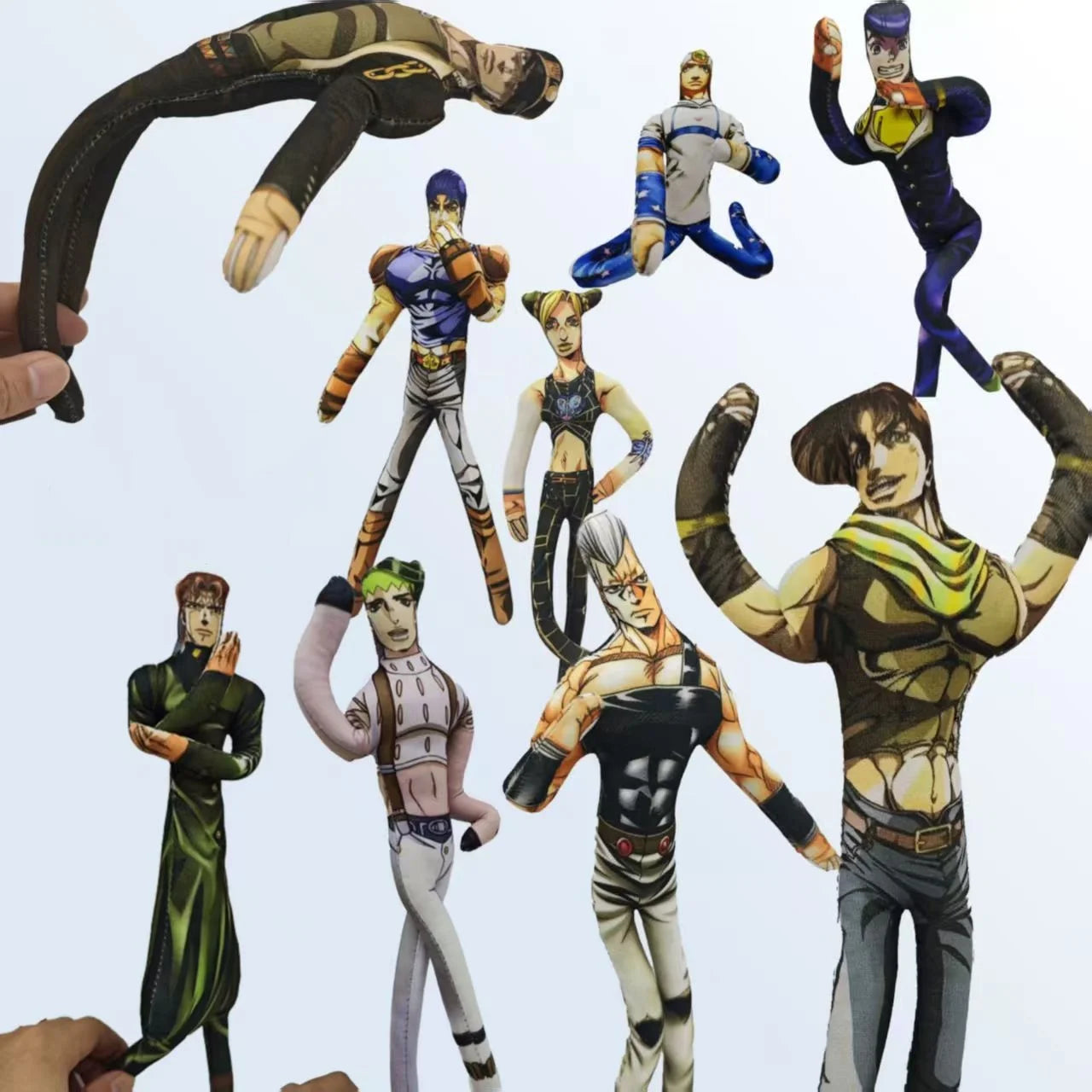 28cmJoJo Jotaro Kujo Joseph Joestar Gyro Zeppeli Johnny Joestar Stuffed Doll Abstract Wire Skeleton Cosplay Fans Collection Gift