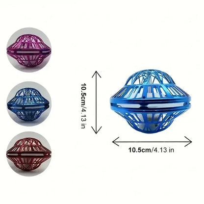 Magic Flying Spinner Ball with LED Glow Lights, 360° Rotating Gyro Hover Orb, Stress Relief Fidget Toys for Teens and Adults