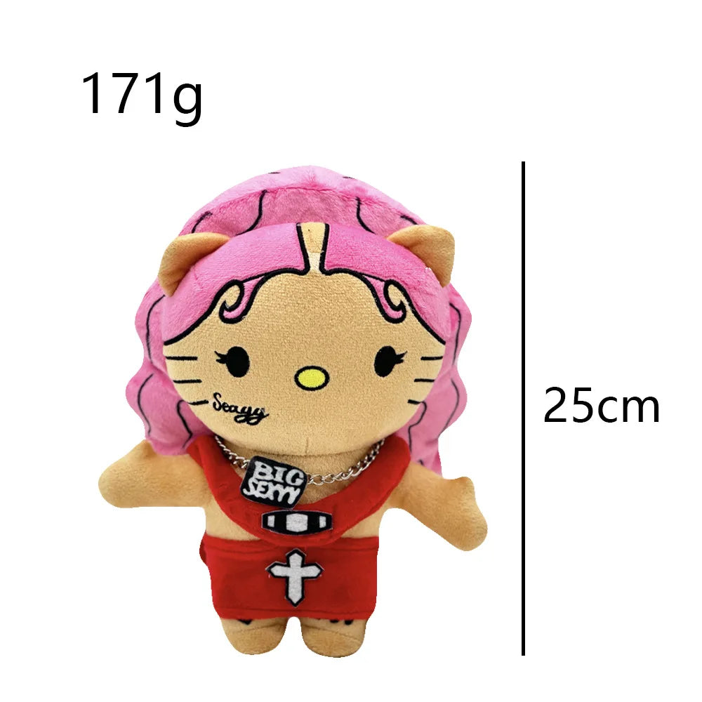 Multiple Styles Cute Cat Eminem XXXTentacion Frank Ocean Plush Toy Doll with Clothes Stuffed Soft Plush Toys Fans Collect Gift