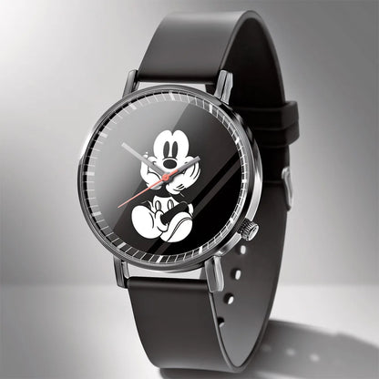 Disney Mickey Minnie Mouse Girl  Boy Children's Kids Watch Women Cute Male Female Couple Wrist Watches Birthday Gifts
