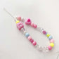 Phone Anti-lost Lanyard Key Short Wrist Pendant Colorful Macaron Round Bead Pendant Women's Hand-held Chain Mobile Phone Lanyard