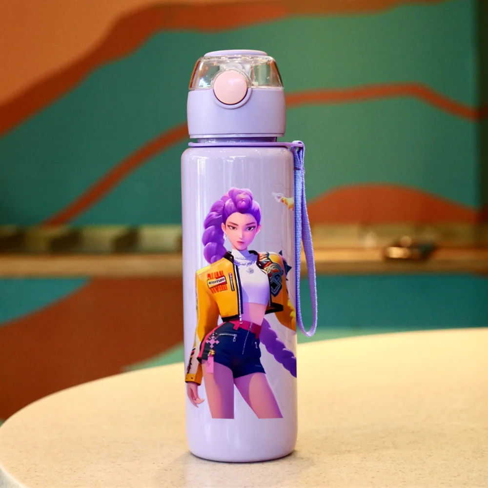 Cartoon Pretty Girl Pattern Water Cup, 3D Printed Pattern, Fade-Resistant, Popular Movie Pattern, Essential for Sports and Fitne