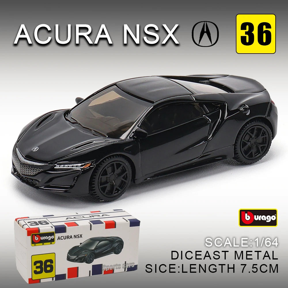 Bburago 1:64 golf Porsche 911 Shelby Raventon Mustang Lamborghini Collection Series Car Die Casting Model Gift Toy