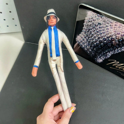 Michael Jackson Plush Doll With Wire Frame Poseable Figure Movable Joints Abstract Toy Fan Collectible Gift Home Decor