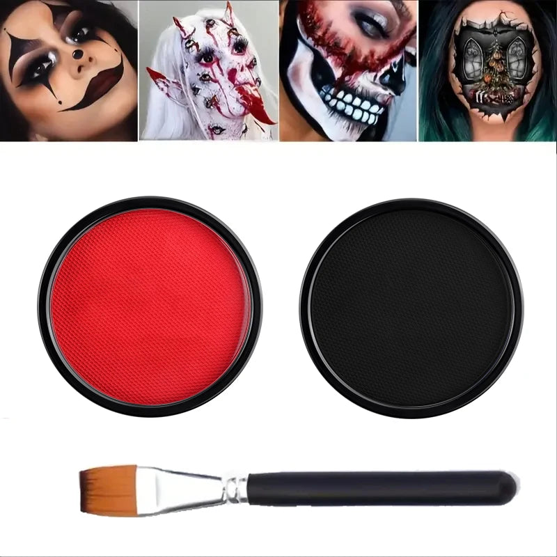 30G Water Monochromatic Face Body Painting Palette Halloween Festive Washable Face and Body Paint Makeup Costume Body Partie