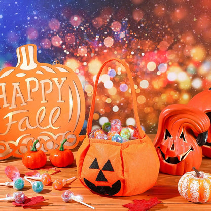 1/3/5/10Pcs Halloween Pumpkin Bags Handheld Non-woven Fabric Bags Candy Bags Halloween Party Supplies Makeup and Clothing Props