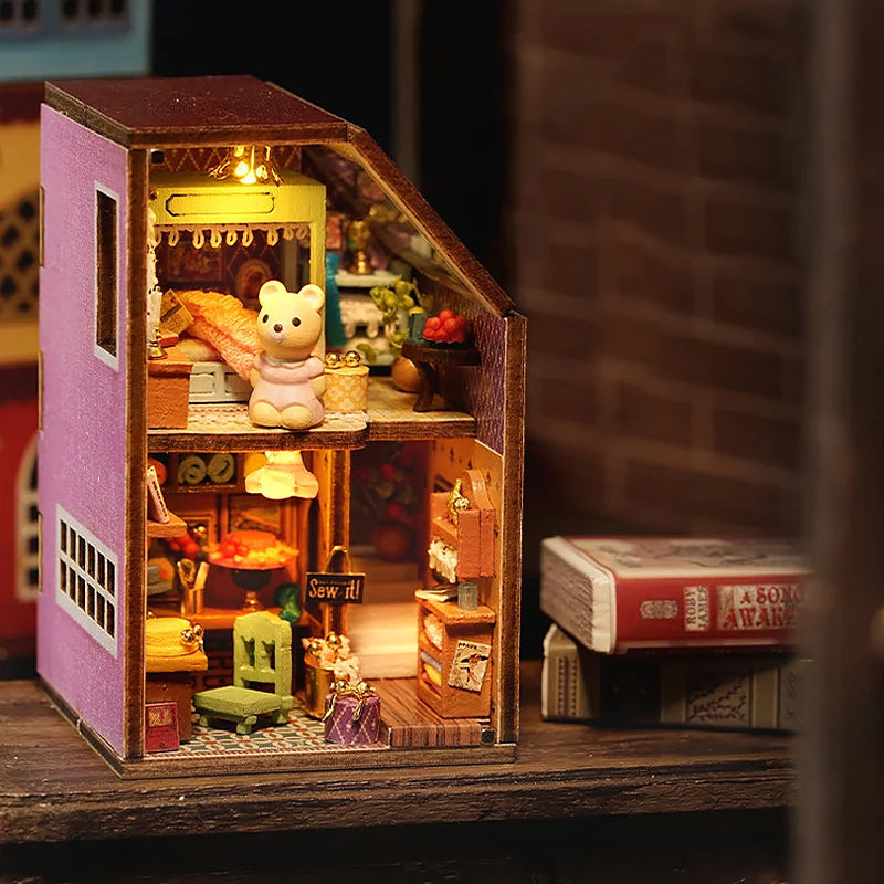 Doll House Miniature 3D Puzzle Toys Wooden Dollhouse Handmade Assembly Models For Teenagers Birthday Gifts Home Decoration