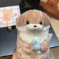 Cute Little Otter Hug Fish Plush Doll Pendant Doll Gift Gift Cute Girl Heart Keychain Pendant Creative Gift