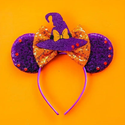 1pc Halloween Stitch Headband Mickey Minnie Mouse Ears for Girls Role Playing Parties Festivals Wear Women's Hair Hoops