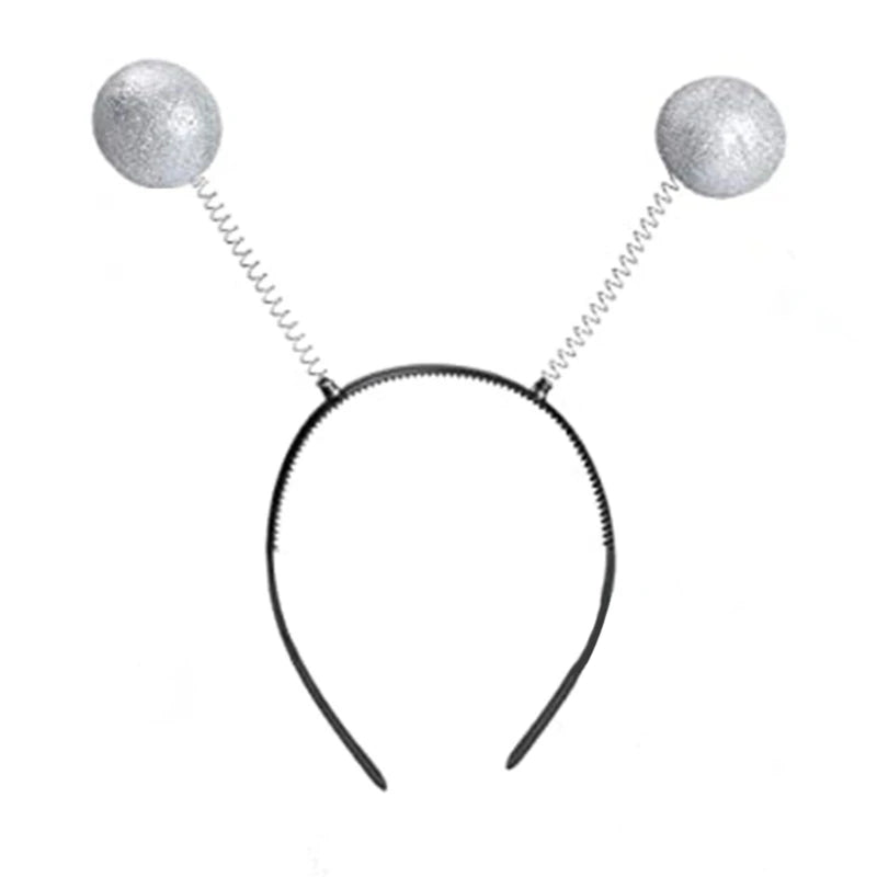 Alien Antenna Headband MartianHeadband Alien HeadBopper Halloween Alien Headband Metallic MartianAntenna Headband