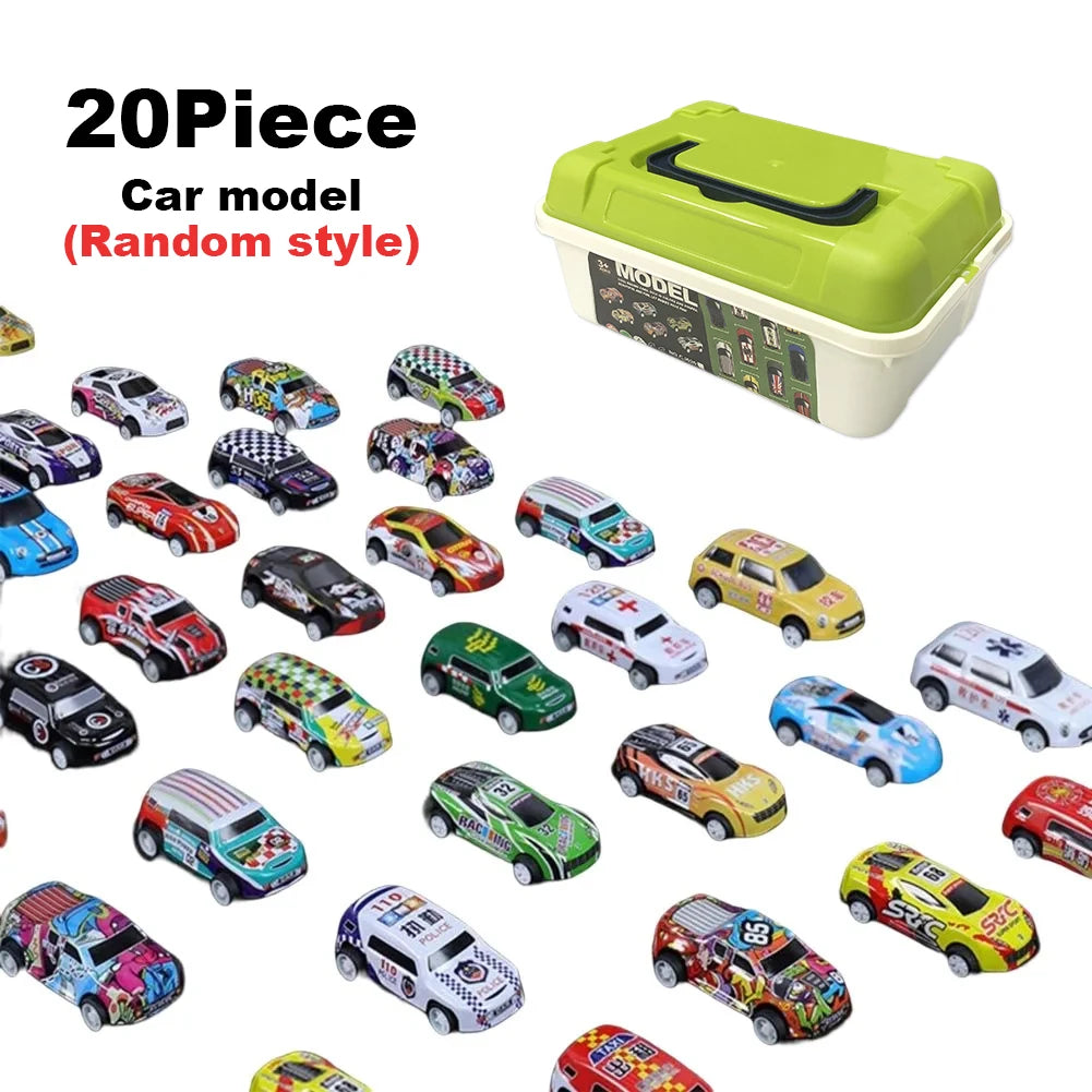 20/30/50Pcs Mini Car Set Inertia Pull Back Cars for Boys Plastic Vehicle Model Collection Toys Birthday New Year Gifts for Kids