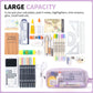 Purple Transparent Pencil Case, Large-capacity Simple Stationery Bag, Cute Cosmetic Bag, Student Study Supplies, Office Supplies