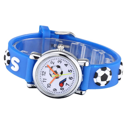 Fashion Cartoon Cute 3D Football Watch Boys Watches Kids Children Watches Silicone Sports Wrist Watch Quartz Clock Gifts for Kid