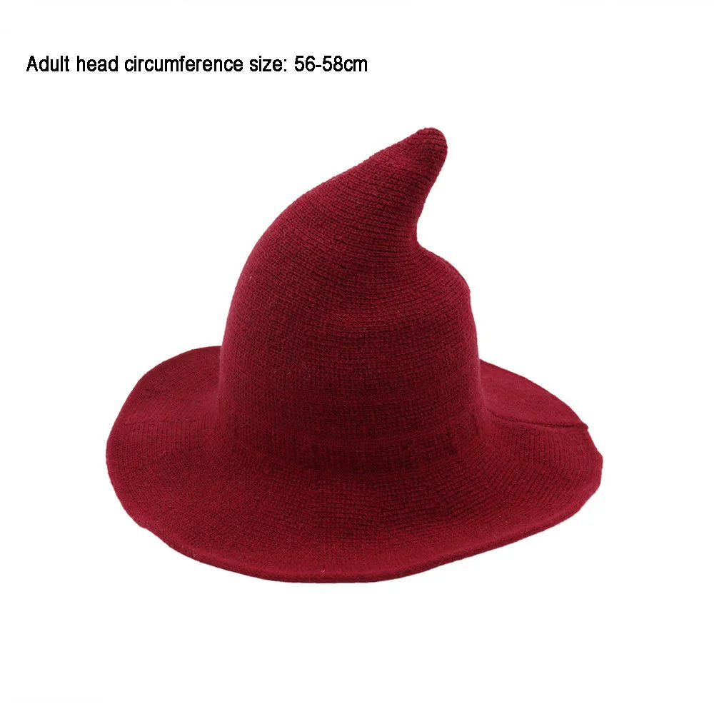 New Modern Knit Wool Wizard Hat Cap For Halloween Party Costume Halloween Witch Hat Festival Party Hat Halloween Party Hat 2023