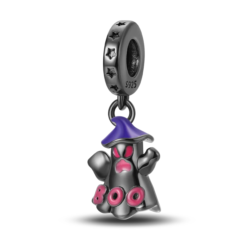New in 925 Silver Halloween Collection Charm Glowing skull Beads Fit pand 3mm Bracelet DIY Pendant Woman Jewelry 2024 Hot Sale