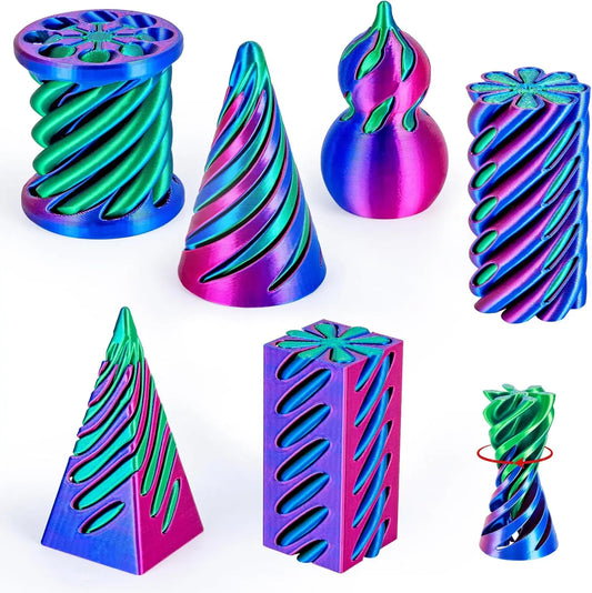 3D Printed Spiral Cone Fidget Toy Impossible Passthrough Pyramid Pillar Vortex Helix Gourd Cylinder Illusion Stress Relief