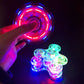 Crystal glowing gyroscope LED light Fidget Spinner hand cranked gyroscope glowing EDC pressure reducing toy for children