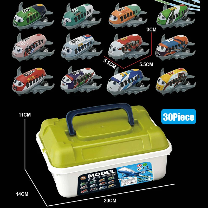 20/30/50Pcs Mini Car Set Inertia Pull Back Cars for Boys Plastic Vehicle Model Collection Toys Birthday New Year Gifts for Kids