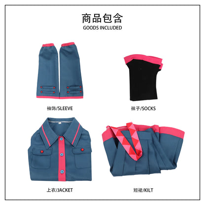 Anime In Stock Kasane Teto Blue Miku Cosplay Costume Wig Anime Mikuu UTAU Vtuber Halloween Carnival Party Women Performance Suit