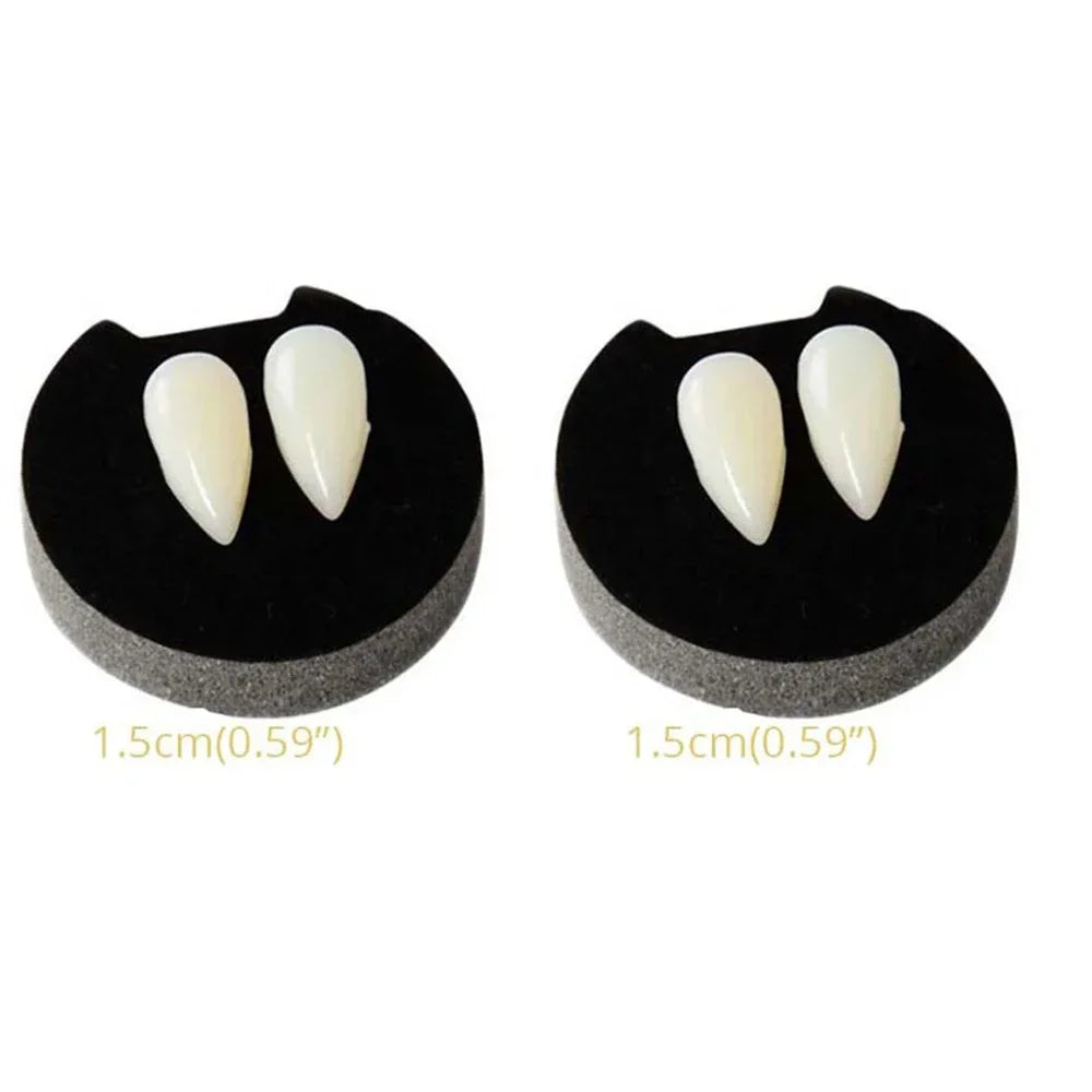 1-4Pcs Halloween Vampire Dentures Prop Halloween party Costume DIY Cosplay Props Decoration False Teeth With Dental Gum