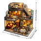 Wooden Doll House 3D Puzzle Assembly Building Model Kit Production Small Room Toys Home Bedroom Decoration With Furniture Light
