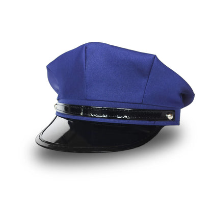 Adult Police Hat Octagonal Flat Top Hat Role Play Fun Props U.S. Police Hat Uniform Accessory Halloween Mardi Gras Party
