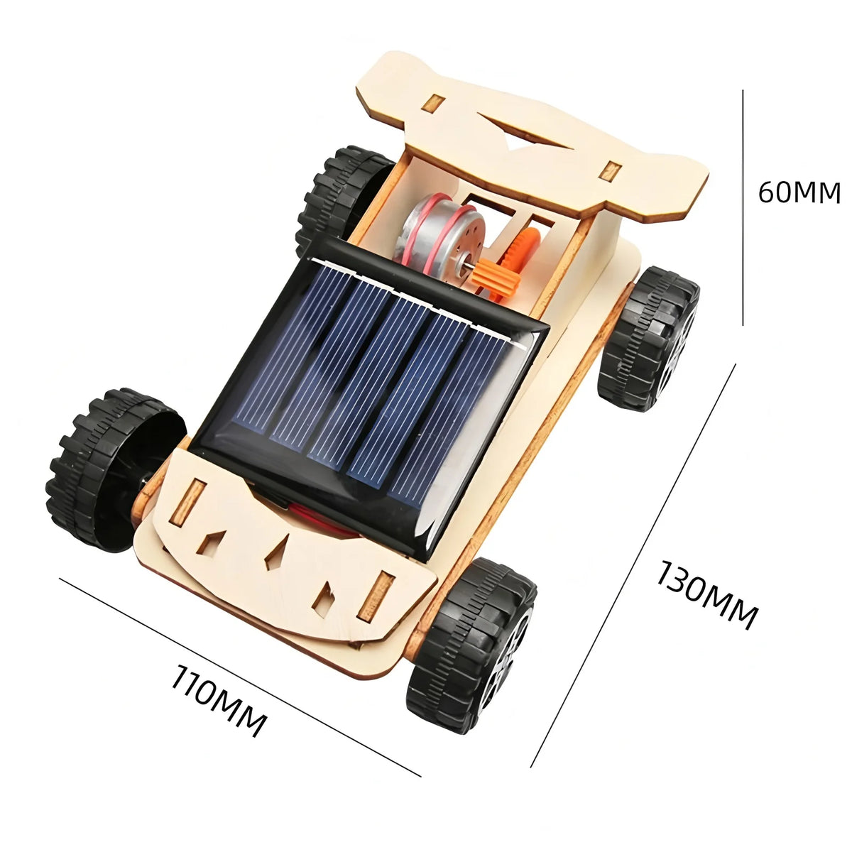 Solar Car Lunar Exploration Vehicle Children's Diy Hand-Assembled Model Diy 3d Wooden Puzzle Science And Education Toys