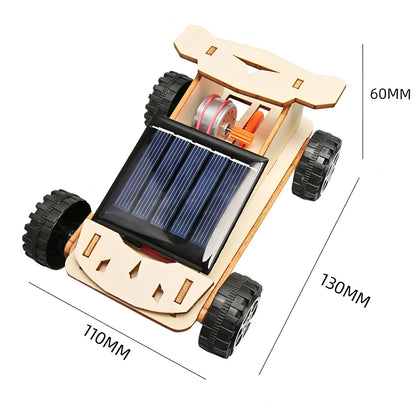 Solar Car Lunar Exploration Vehicle Children's Diy Hand-Assembled Model Diy 3d Wooden Puzzle Science And Education Toys
