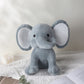 25cm/9.84in Soft Elephant Plush Stuffed Animal - Cute Fluffy Colorful Plush Toy (Multiple Colors: Pink/Blue/Purple/Rainbow) - Id
