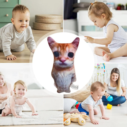Cute El Gato Wowwow Cat Doll Plush Toy Simulation Stuffed Animal Collectible for Kids Birthday Or Holiday Gift