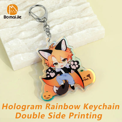 Bomaijie Custom Acrylic Keychain Cartoon Logo Key Chain Photo Customized Transparent Printing Design Game Anime Keychains