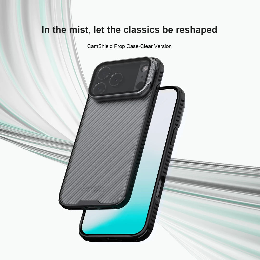 Nillkin for iPhone 18 17 Pro Max / 17 Pro Case CamShield Prop Camera Cover Transparent Stand Protection Back Cover Phone Case